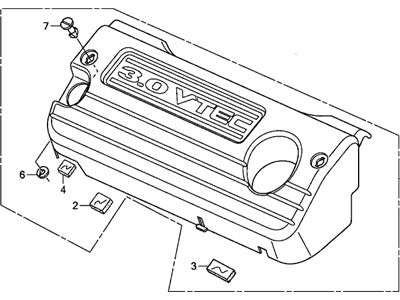 Honda 17122-RCA-A01 Cover Assembly, Engine