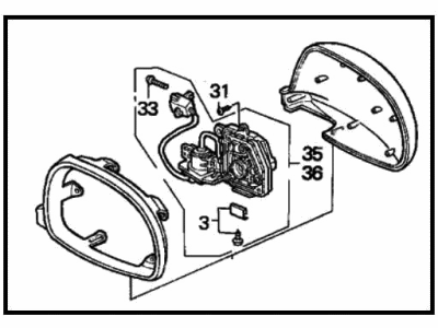 Honda 76251-SR0-A15ZC Housing, Driver Side (Frost White)