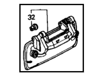 1991 Honda Civic Door Handle - 72640-SH4-A21ZW