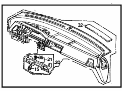 1989 Honda Civic Instrument Panel - 77100-SH4-A12ZA