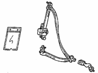 1990 Honda Civic Seat Belt - 828A0-SH1-A32ZA