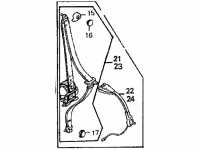 1987 Honda Civic Seat Belt - 776A2-SB6-667ZC