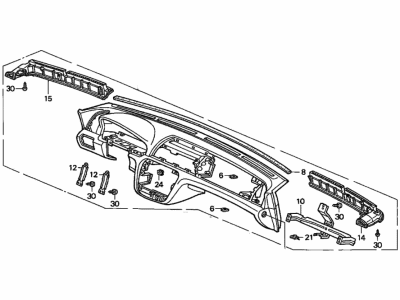 Honda Prelude Instrument Panel - 77100-S30-A01ZB