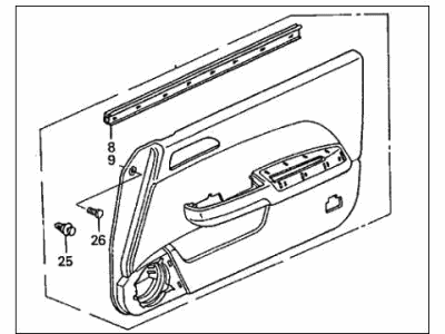 2001 Honda Prelude Door Trim Panel - 83583-S30-A01ZA