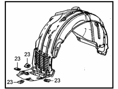 Honda Clarity Electric Wheelhouse - 74100-TRT-A01