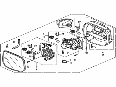 2013 Honda Fit EV Car Mirror - 76258-TX9-305