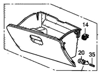 Honda Fit EV Glove Box - 77500-TK6-A03ZB