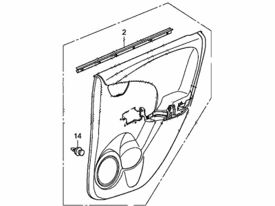 2013 Honda Fit EV Door Trim Panel - 83730-TX9-A01ZA