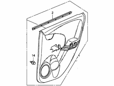 2013 Honda Fit EV Door Trim Panel - 83780-TX9-A01ZA