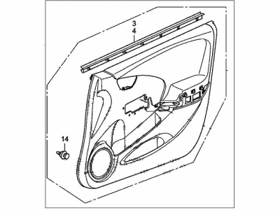 2013 Honda Fit EV Door Trim Panel - 83580-TX9-A01ZA