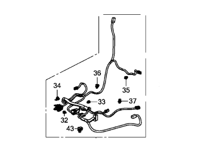 Honda 81606-T0G-L91 Cord Power Seat L,F