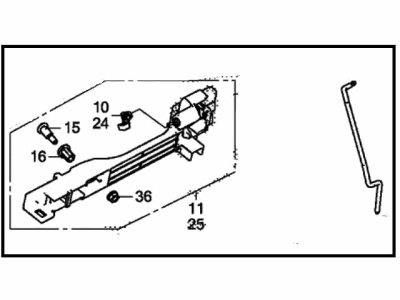 Honda 72149-T3L-A11 Base & Rod Assy., R. FR. Door Handle (Outer)