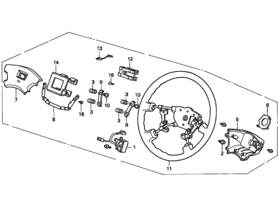 1990 Honda Accord Steering Wheel - 78500-SM4-A51ZA