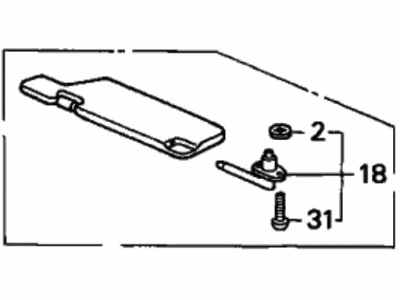 1993 Honda Accord Sun Visor - 83280-SM4-A16ZB