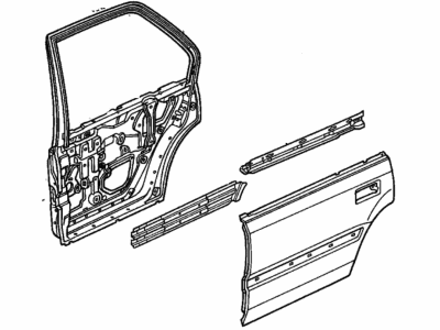 1992 Honda Accord Door Panel - 67550-SM4-505ZZ