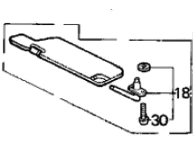 1993 Honda Accord Sun Visor - 83280-SM4-A16ZE