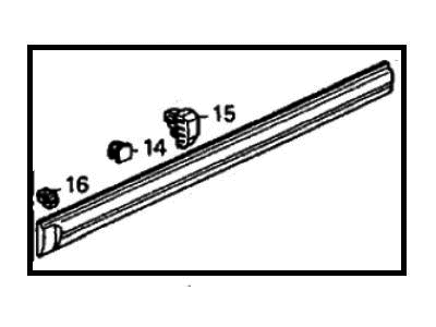 1992 Honda Accord Door Moldings - 75302-SM2-A11