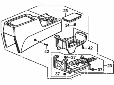 1995 Honda Accord Consoles - 83410-SV4-A01ZC