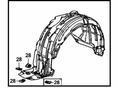 Honda 74150-TRV-A01 Fender Assembly, Left Front (Inner)