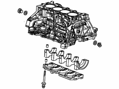 2013 Honda Civic Engine Block - 11000-RW0-810