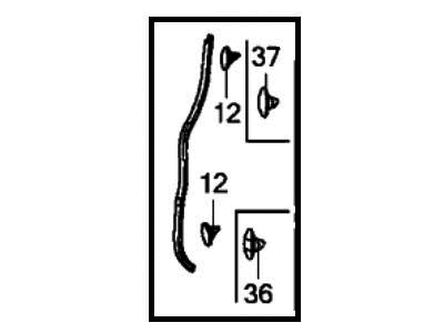 2019 Honda Fit Door Seal - 72324-T5R-A11