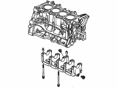 1997 Honda Civic Engine Block - 11000-P2E-A00