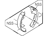 Honda Passport Parking Brake Shoe - 5-87831-723-1 Shoe Kit Brake, Rear