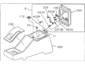 Honda Passport Center Console Base - 8-97155-556-1 Console, RR.