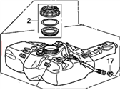 Honda Fit Fuel Tank - 17044-TK6-A00 Tank Set, Fuel