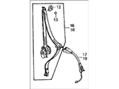 Honda CRX Seat Belt - 776A2-SB2-673ZA Seat Belt Assy., L. FR. *NH1L*(Nippon Seiko) (BLACK)