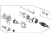 Honda CRX Starter Motor - 31200-PE1-674RM Starter Motor Assembly (1.4Kw Sm-302-04) (Mitsuba)