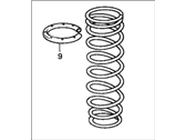 Honda CRX Coil Springs - 52441-SH3-005 Spring, Rear (Nhk Spring)