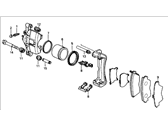 Honda CRX Brake Caliper - 45210-SH2-A51 Caliper Assembly, Passenger Side (16Cl13Vn) (Nissin)