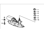 Honda CRX Wiper Motor - 76700-SH2-S01 Motor Assembly, Rear Wiper