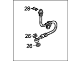 Honda Prelude Brake Line - 01466-S30-000 Hose Set, Right Rear Brake