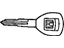 Honda 35114-S84-A02 Key, Blank (Sub)(Gray)(Immobilizer)