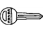 Honda 35118-SL0-901 Key, Blank Plastic Valet (46.2MM)