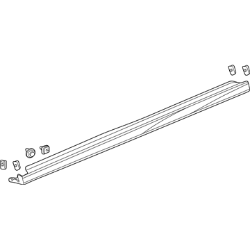 Honda 71850-THR-A12ZE Garnish Assy., L. Side Sill *NH731P* (CRYSTAL BLACK PEARL)