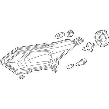 Honda 33100-T7S-A01 Headlight Assembly, Passenger Side