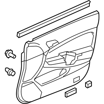 Honda 83502-TP6-A01ZB Lining, R. FR. Door (Lower) *YR412L* (LEA) (BRIGHT IVORY)