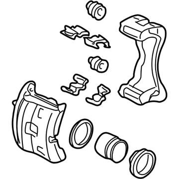 Honda 45018-TZ5-A02RMN Caliper Sub-Assembly, Right Front