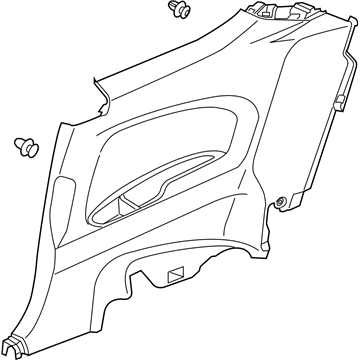 Honda 83780-T3L-A01ZA Lining Assy., L. RR. Side *NH167L* (GRAPHITE BLACK)