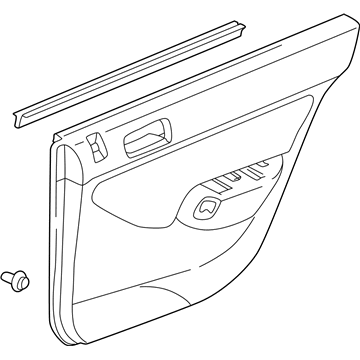 Honda 83783-S5B-A01ZA Lining, L. RR. Door *NH167L* (GRAPHITE BLACK)