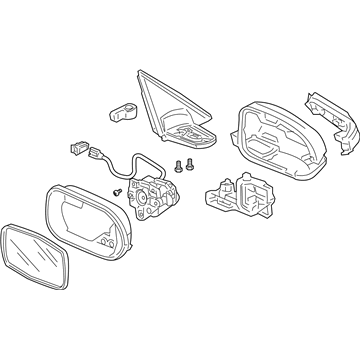 2007 Honda Accord Hybrid Car Mirror - 76250-SDR-A41ZJ