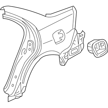 Honda 04646-SDL-A90ZZ Panel Set, L. RR. (Outer) (DOT)