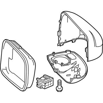 Honda 76205-SZT-A51ZC Housing Set, Passenger Side (Premium White Pearl Ii)