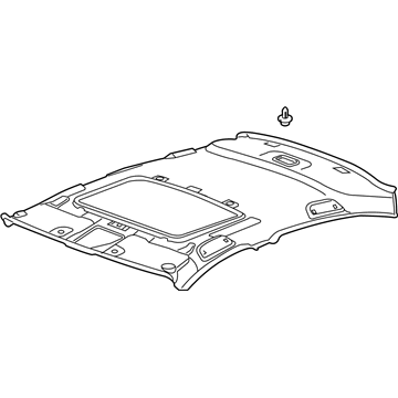 Honda 83200-TP6-A31ZB Lining Assy., Roof *NH686L* (Sunroof) (WARM GRAY)