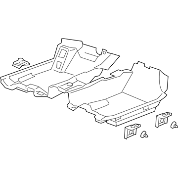 Honda 83301-TP6-A02ZA Carpet Assy., FR. Floor *YR336L* (CHEEK BROWN)