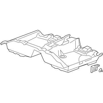 Honda 83302-TP6-Y02ZA Carpet Assy., RR. Floor *YR336L* (CHEEK BROWN)