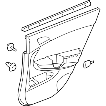 Honda 83752-TP6-A01ZB Lining, L. RR. Door (Lower) *YR412L* (LEA) (BRIGHT IVORY)